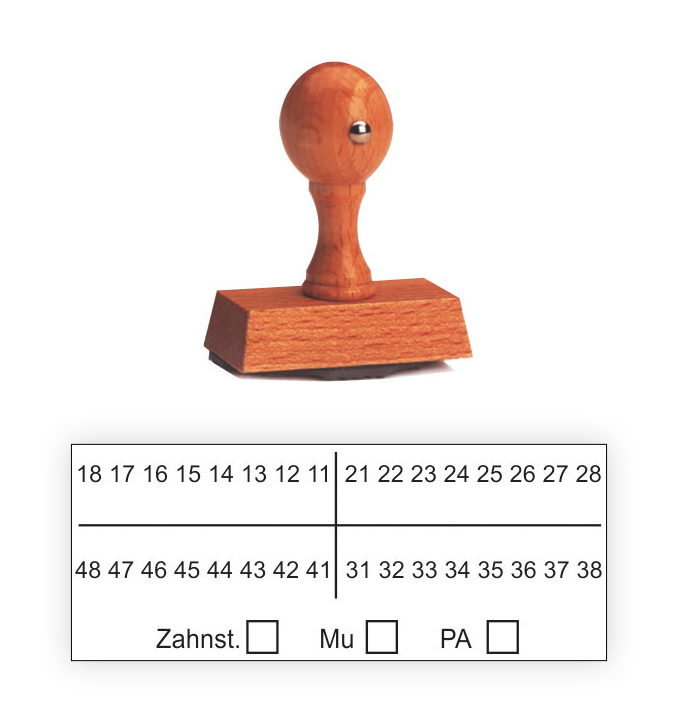 Zahnschema Stempel ZMI